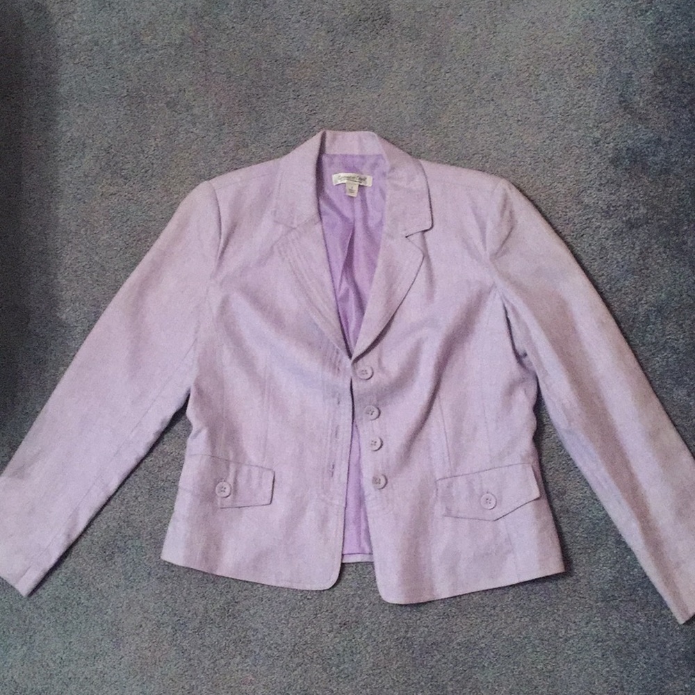 Coldwater Creek Lavender Linen Blazer